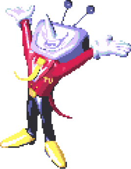 Tuxedo bird pixel art character